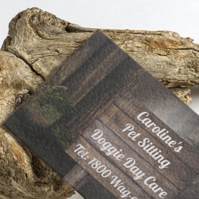 Cartão De Visita Sinal Rustic Pine Forest (Criador carregado)