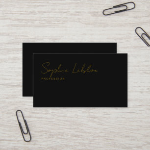 Cartão De Visita Sinalização Elegante Minimalista Preta
