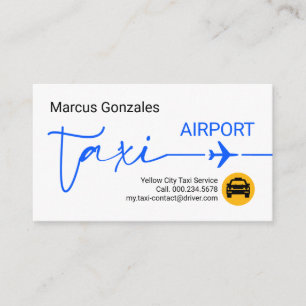 Cartão De Visita Sinalização Especial de Avião de Táxi Azul