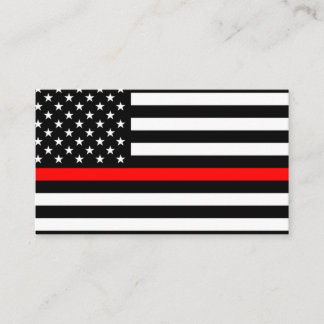 Cartão De Visita Sinalizador fino de linha vermelha