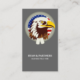 Cartão De Visita Sinalizador Vertical do Emblem USA do Eagle