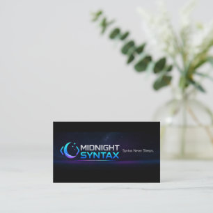 Cartão De Visita Sintaxe da meia-noite
