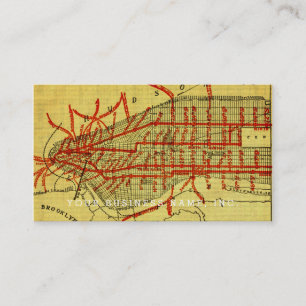 Cartão De Visita Sistema Ferroviário Elevado de Manhattan (1900) P