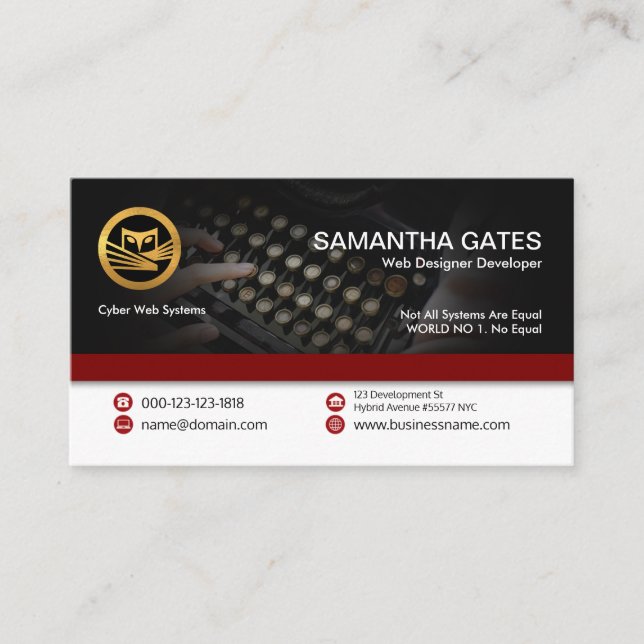 Cartão De Visita Sistemas de Máquina de Leitura Inovadora Artística (Frente)