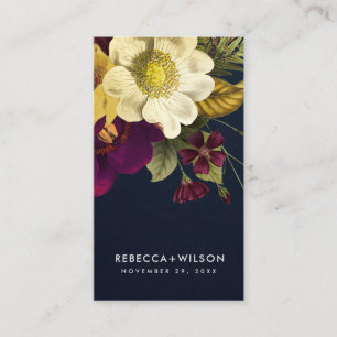 CARTÃO DE VISITA SITE DE CASAMENTO FLORAL DO MARINHO VINTAGE RETRO 