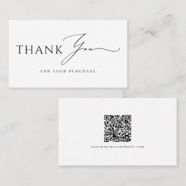 Cartão De Visita site de código QR de agradecimento personalizado