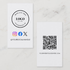 Cartão De Visita Site de código QR Logotipo personalizado Negócios