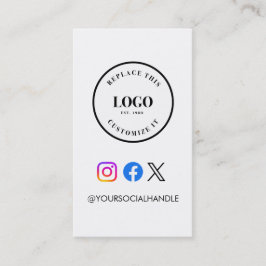 Cartão De Visita Site de código QR Logotipo personalizado Negócios