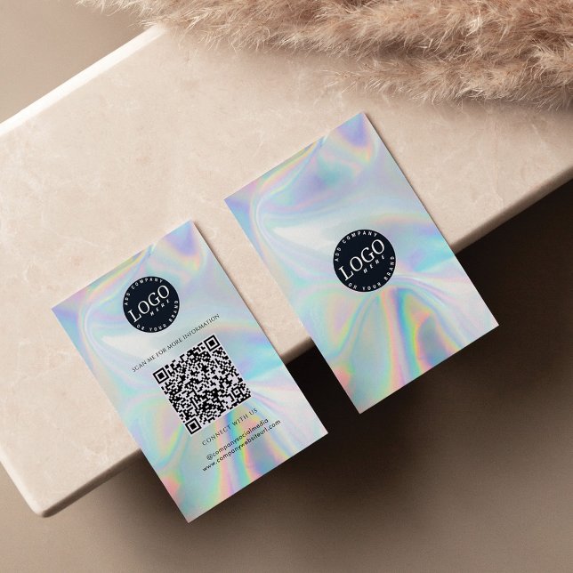 Cartão De Visita Site Holográfico QR Code Social Media (Criador carregado)