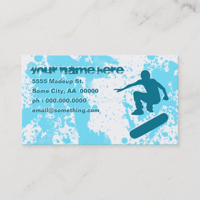 Cartão De Visita skate grunge (Frente)
