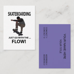 Cartão De Visita Skateboarding Apenas Siga o Fluxo Skateboard