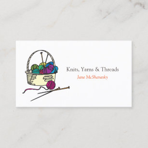 Cartão De Visita Skein Crochet Yarn Knitting Artesanato Business