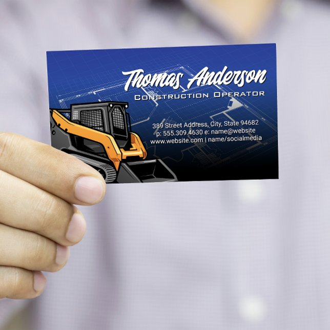 Cartão De Visita Skid Steer | Construção | Esquemas (Criador carregado)