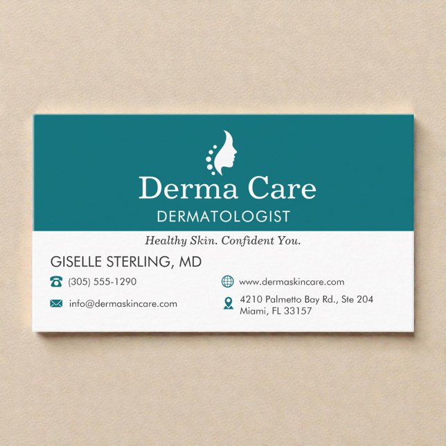 Cartão De Visita Skin Care Center Dermatologist  (Criador carregado)