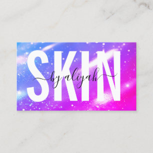 Cartão De Visita Skinces especialista ousado Tipografia Holographic