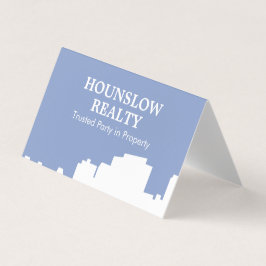 Cartão De Visita Skyline Moderno Dobrado