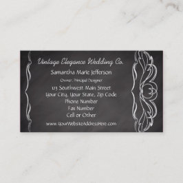 Cartão De Visita Slate Chalkboard-look