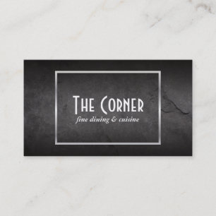 Cartão De Visita Slate Quadro prateado