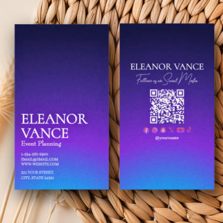 Cartão De Visita Sleek Elegant Chic Simple Modern Unique Bold Color