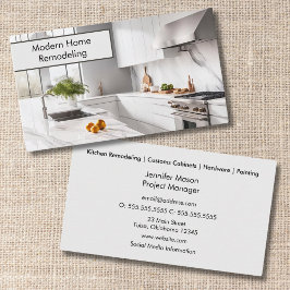 Cartão de Visita Sleek Kitchen & Construction