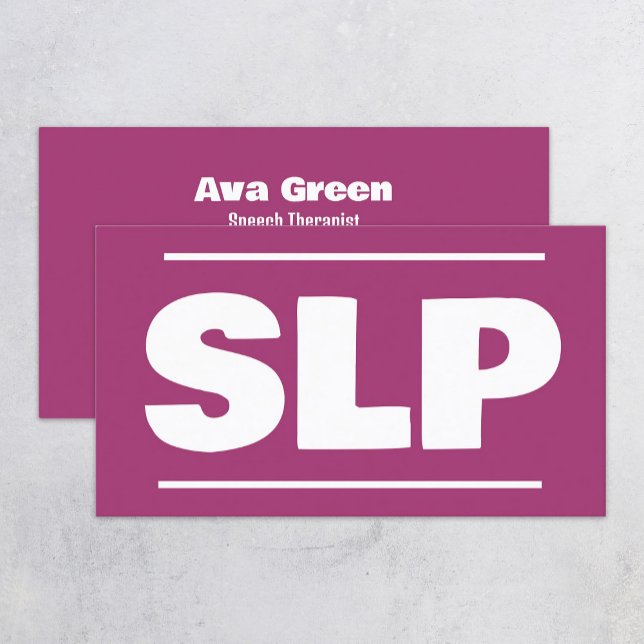 Cartão De Visita SLP Terapista de Voz (Criador carregado)