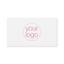 Small Business Logo Thank You QR Card Blush