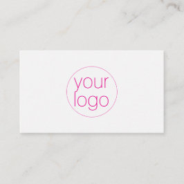 Cartão De Visita Small Business Logo Thank You QR Card Blush