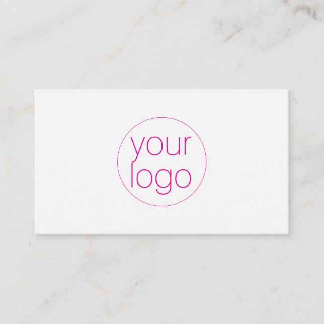 Cartão De Visita Small Business Logo Thank You QR Card Blush (Frente)