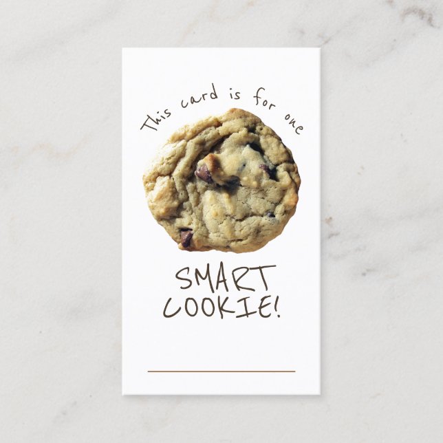 Cartão De Visita Smart Cookie Teacher Incentive Reward Card (Frente)