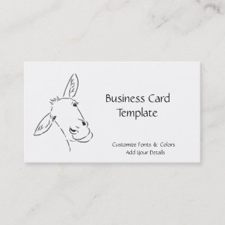 Cartão De Visita Smiling Logo Donkey Business Card