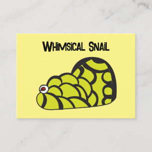 Cartão De Visita Snail Whimsical Funny Snail Preschocolina