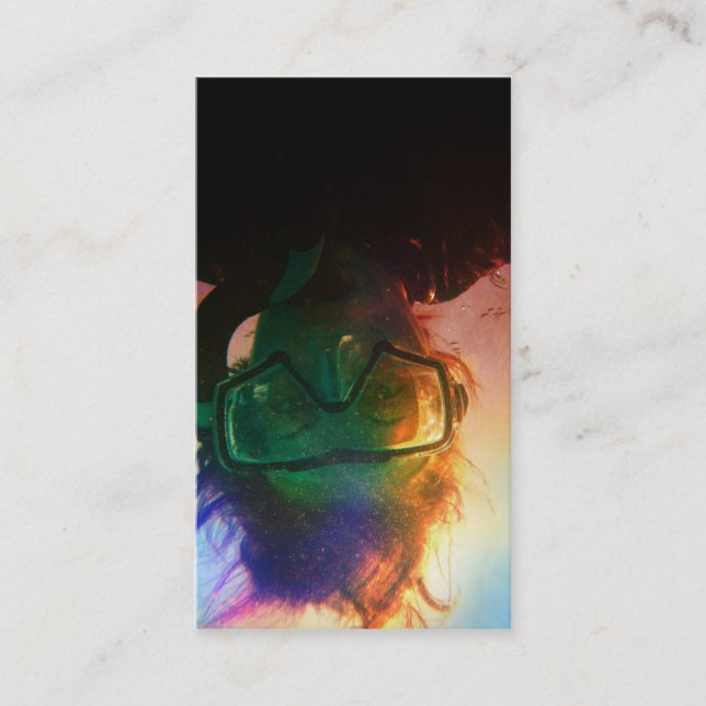 Cartão De Visita snorkeler colorido (Frente)