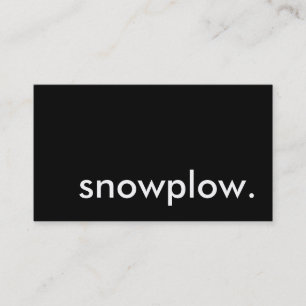 Cartão De Visita snowplow.