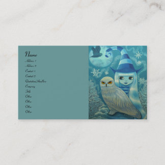 Cartão De Visita Snowy Owl Witch