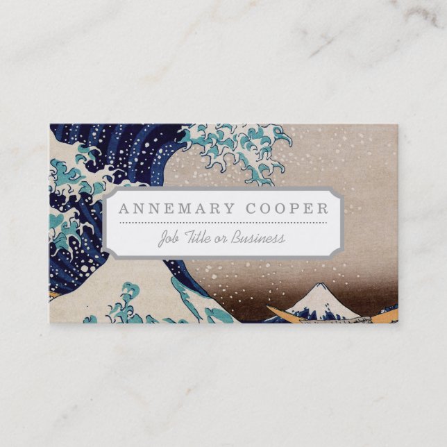 Cartão De Visita Sob a grande onda fora de Kanagawa (Frente)