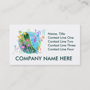 Cartão de visita - sob o pop art do mar