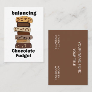 Cartão De Visita Sobremesa de Brigadeiro de Chocolate Equilibrando