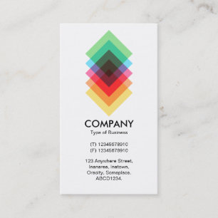 Cartão De Visita Sobreposição de Diamantes de Cor Símbolo/Logotipo