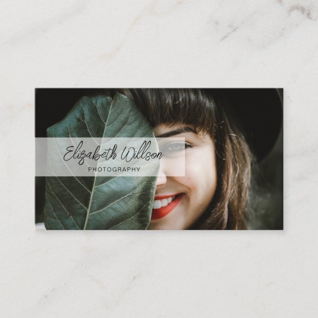 Cartão De Visita Sobreposição de Script Manuscrito Profissional Mod (Frente)