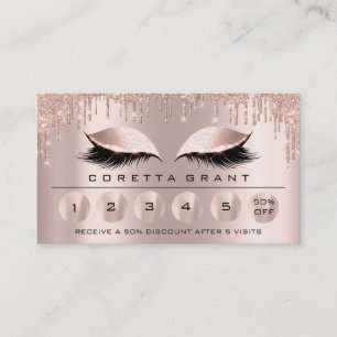 Cartão De Visita Social do rosa da pestana do Esthetician da