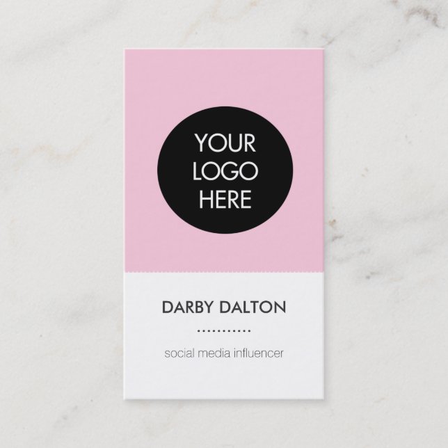 Cartão de visita social dos meios do logotipo (Frente)