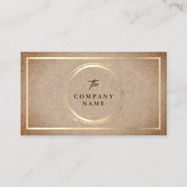 Cartão de visita social IMPRESSO Kraft do vintage (Frente)