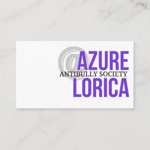Cartão De Visita Sociedade Azure Lorica Antibully