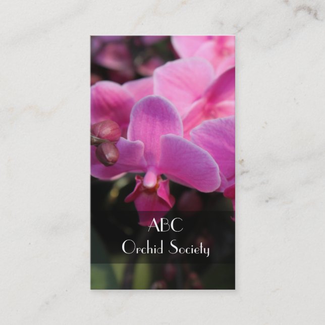 Cartão De Visita sociedade de flores de orquídeas (Frente)