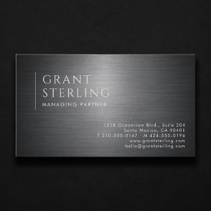 Cartão De Visita Sócio-Gerente Metallic Profissional