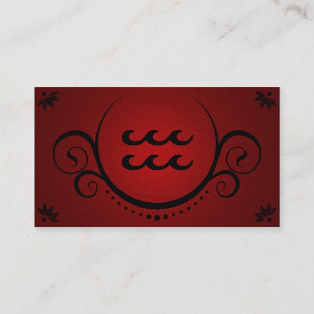 Cartão De Visita sofisticações aquárias (Frente)