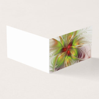 Cartão De Visita Soft and tenderness fractal fantasy flowers