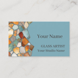 Cartão De Visita Soft Pastel Stained Glass Business Card