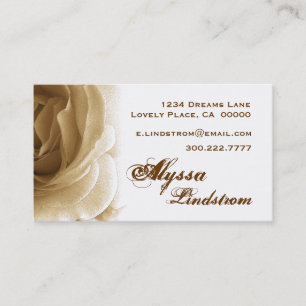 Cartão De Visita Soft Sepia e Cream Rosa