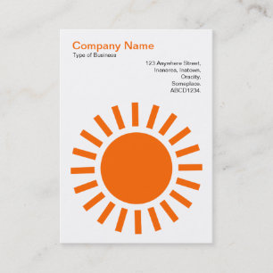 Cartão De Visita Sol 01 - Laranja em Branco